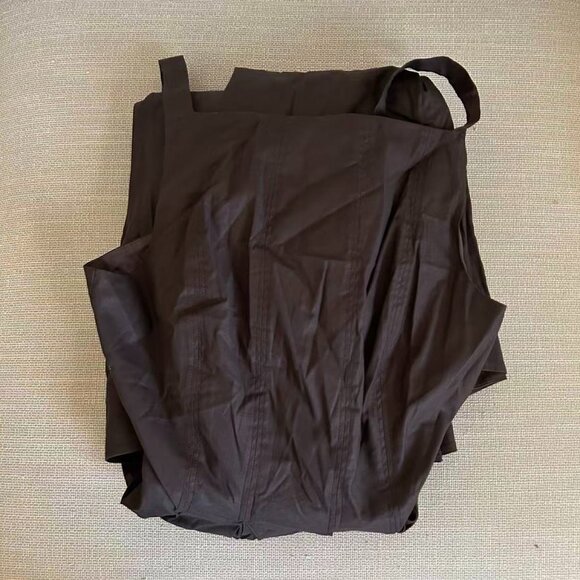 NEW Reformation Jovana Midi Dress Sz6 Mole Chocolate Brown Square-Neck Cotton - Picture 5 of 9